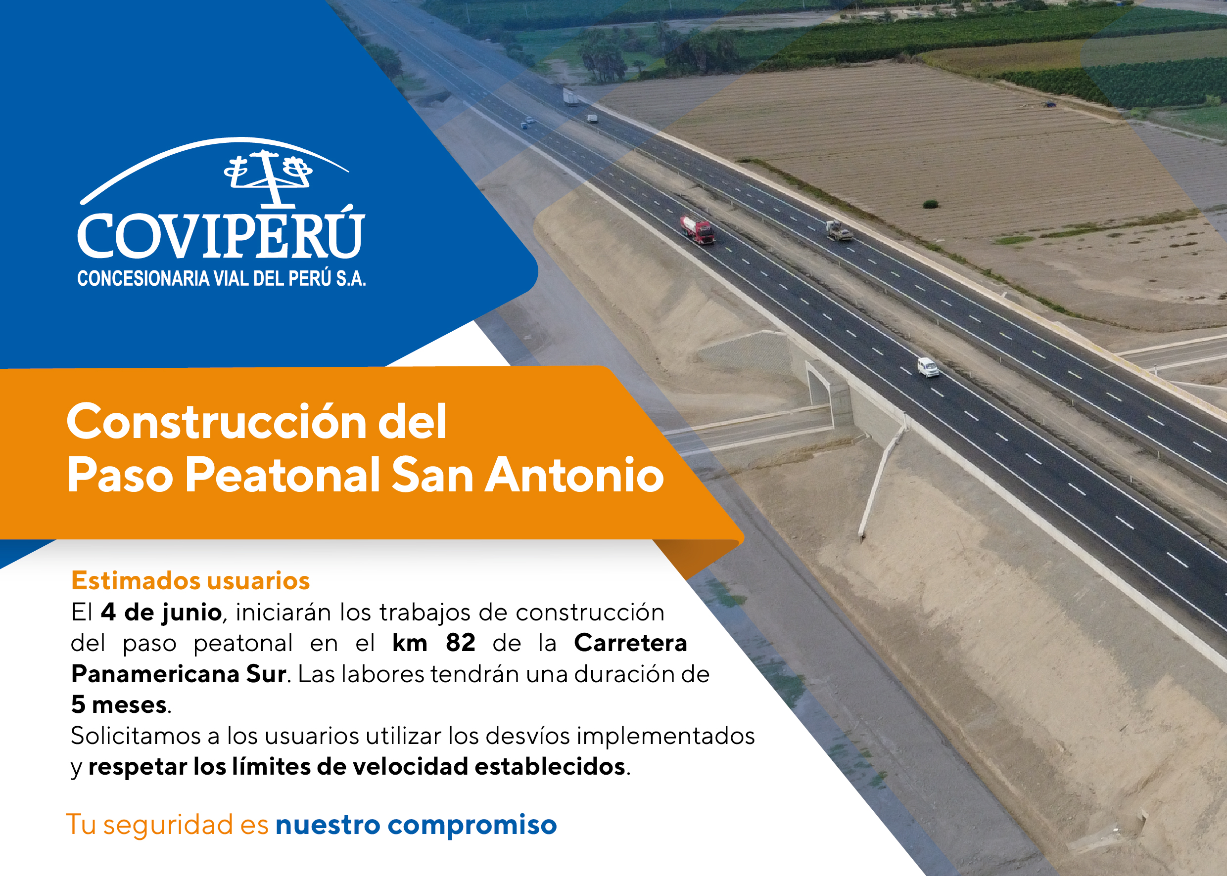 Construcción del Paso Peatonal San Antonio
